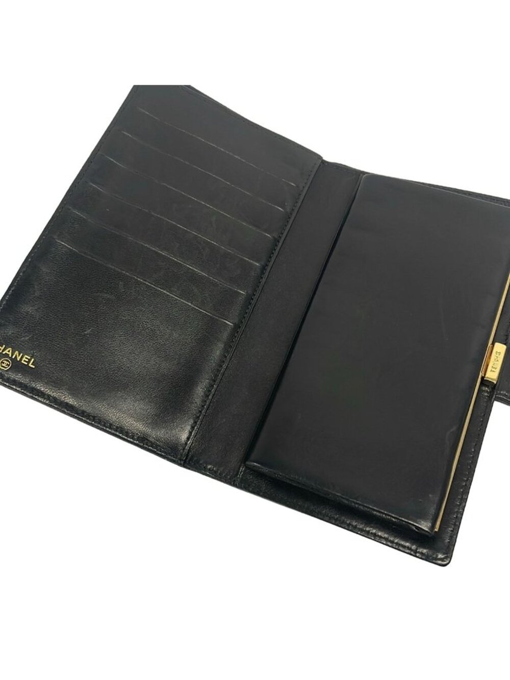 Chanel Wallet Black Clasp CC Logo - Picture 3 of 7